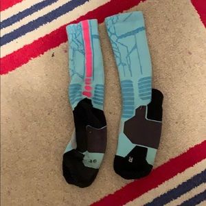 Electric Blue Nike Elite Performance Crew Socks